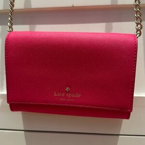 Kate Spade crossbody/clutch, pink, with removable strap
